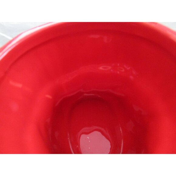 Anthropologie Christmas Cable Knit  Ceramic Stocking Boot Mug Red White EUC - Picture 11 of 14